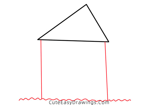 how to draw a cartoon house - www.cuteeasydrawings.com