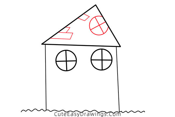 how to draw a cartoon house - www.cuteeasydrawings.com