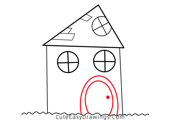 how to draw a cartoon house - www.cuteeasydrawings.com