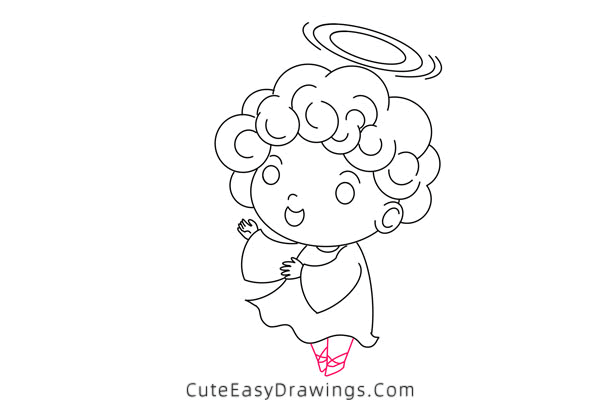 how to draw an angel - www.cuteeasydrawings.com