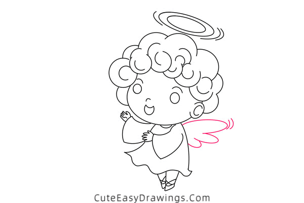 how to draw an angel - www.cuteeasydrawings.com