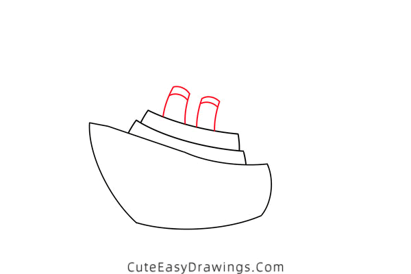 how to draw a cruise ship - www.cuteeasydrawings.com