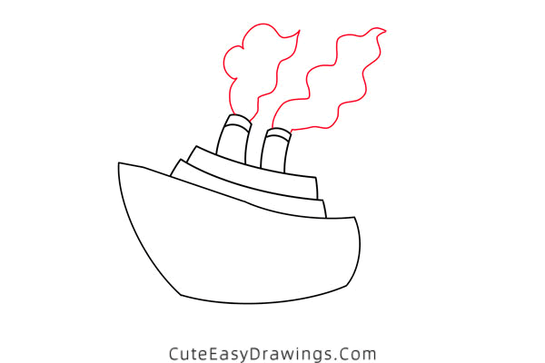 how to draw a cruise ship - www.cuteeasydrawings.com