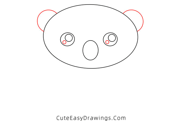 how to draw a koala - www.cuteeasydrawings.com