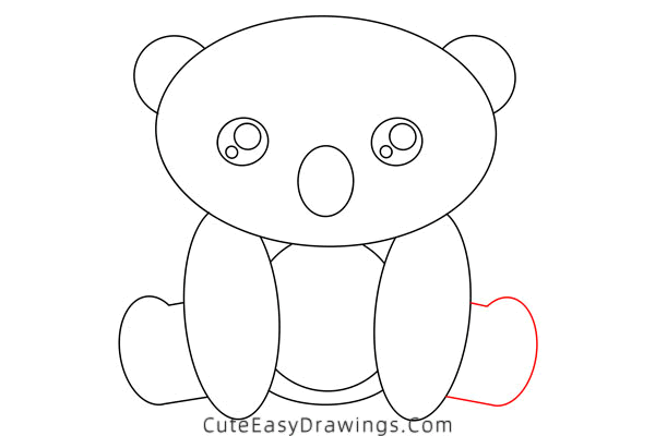 how to draw a koala - www.cuteeasydrawings.com