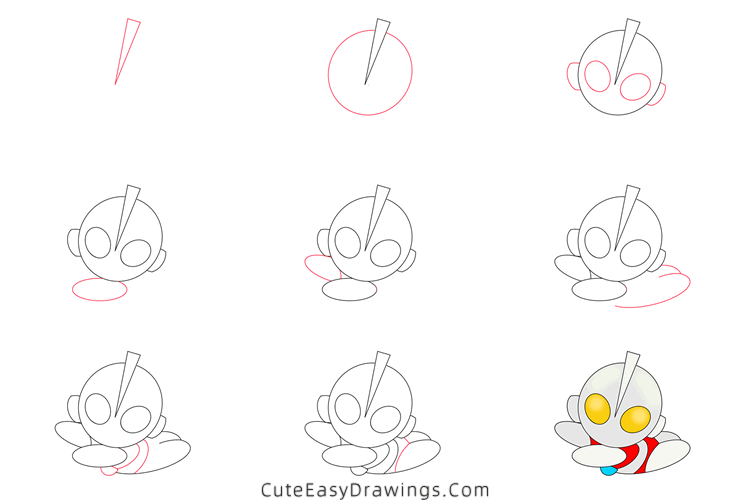 how to draw ultraman - www.cuteeasydrawings.com