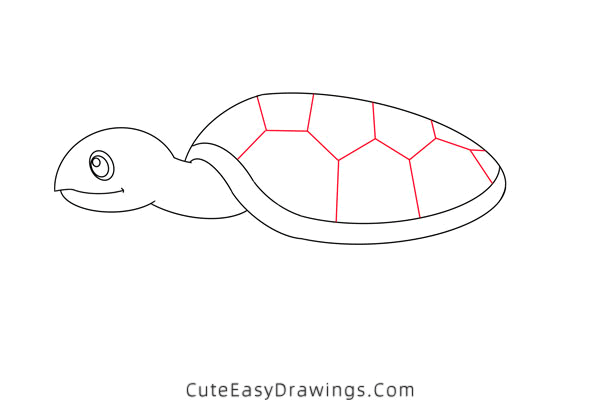 how to draw a turtle - www.cuteeasydrawings.com