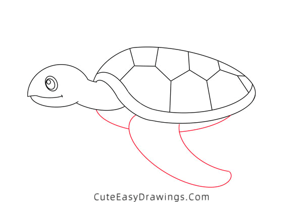 how to draw a turtle - www.cuteeasydrawings.com