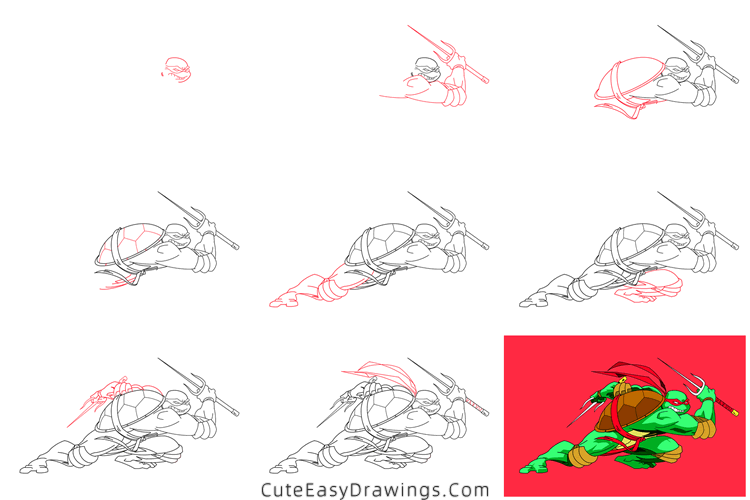 How to Draw Raphael Step by Step Cute Easy Drawings
