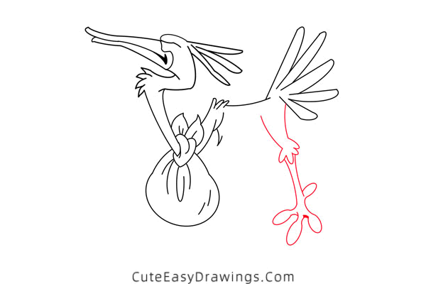 how to draw a migratory bird - www.cuteeasydrawings.com