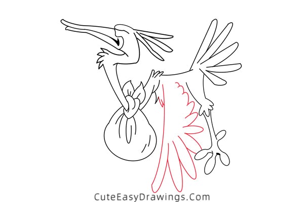 how to draw a migratory bird - www.cuteeasydrawings.com