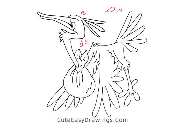 how to draw a migratory bird - www.cuteeasydrawings.com