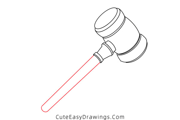 how to draw a judge mallet - www.cuteeasydrawings.com