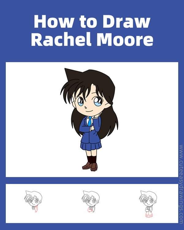 how to draw rachel moore - www.cuteeasydrawings.com