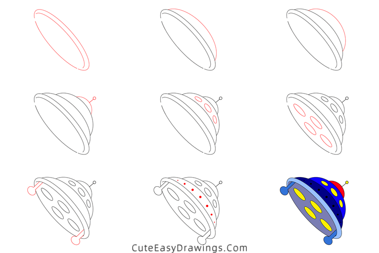 how to draw a ufo easy - www.cuteeasydrawings.com