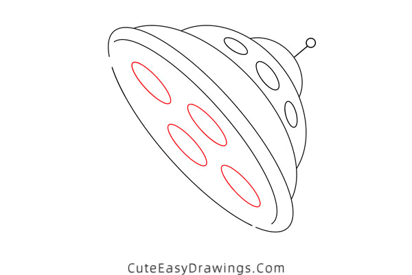 how to draw a ufo easy - www.cuteeasydrawings.com