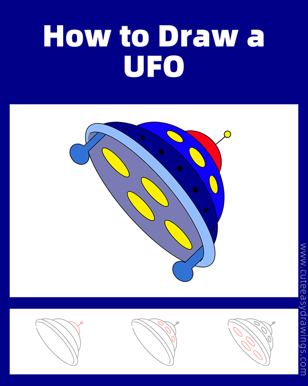 how to draw a ufo easy - www.cuteeasydrawings.com