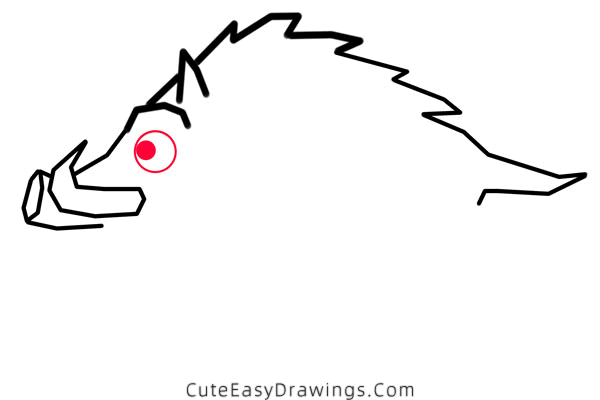 how to draw a boar - www.cuteeasydrawings.com