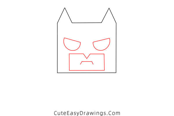 how to draw lego batman - www.cuteeasydrawings.com