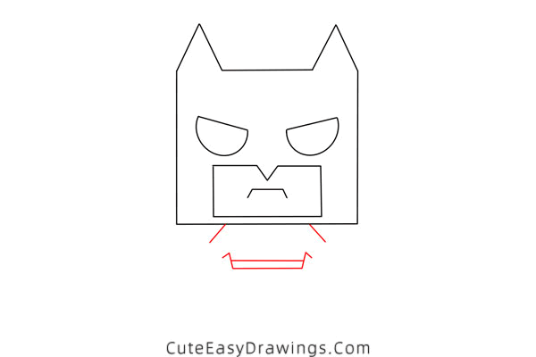 how to draw lego batman - www.cuteeasydrawings.com