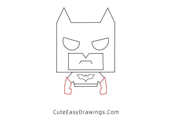 how to draw lego batman - www.cuteeasydrawings.com