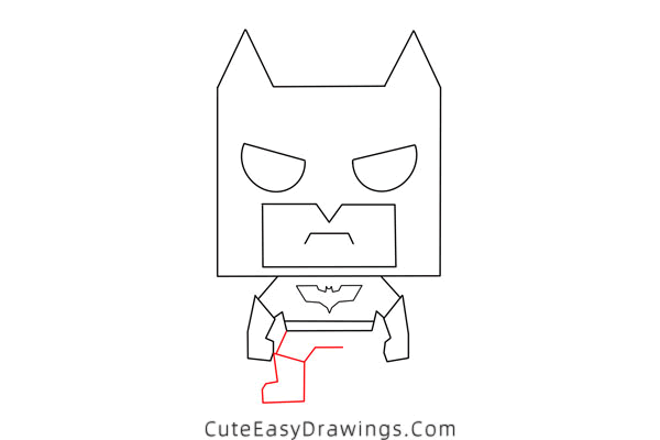 how to draw lego batman - www.cuteeasydrawings.com