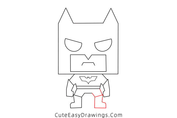 how to draw lego batman - www.cuteeasydrawings.com