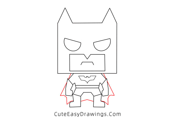 how to draw lego batman - www.cuteeasydrawings.com