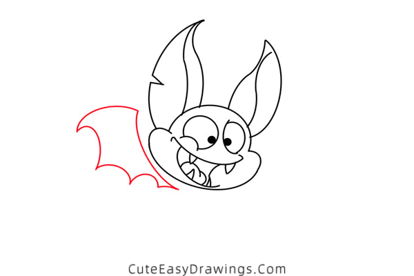 how to draw a bat - www.cuteeasydrawings.com