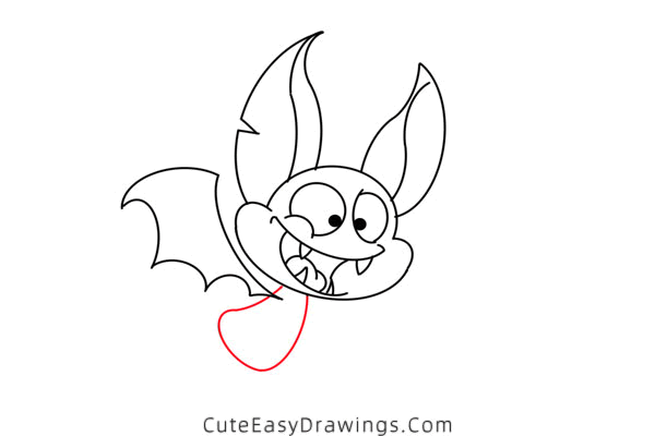 how to draw a bat - www.cuteeasydrawings.com