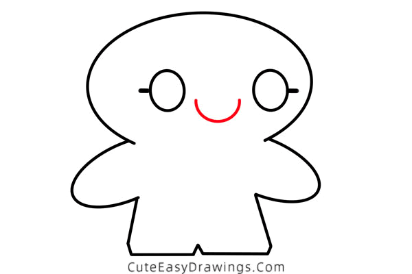 how to draw a gingerbread man - www.cuteeasydrawings.com