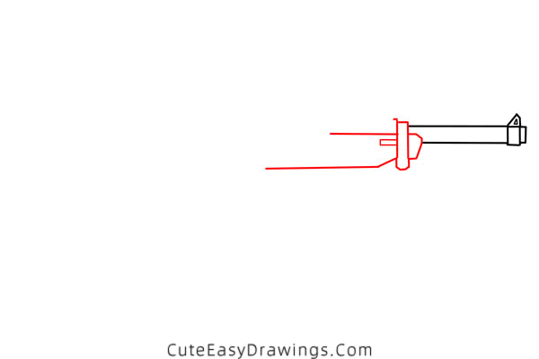 how to draw a m1 galant rifle - www.cuteeasydrawings.com