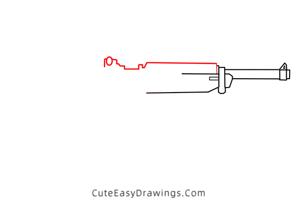 how to draw a m1 galant rifle - www.cuteeasydrawings.com