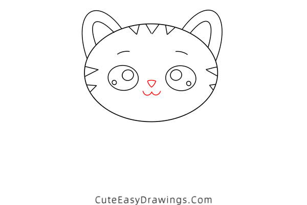 how to draw a cat - www.cuteeasydrawings.com