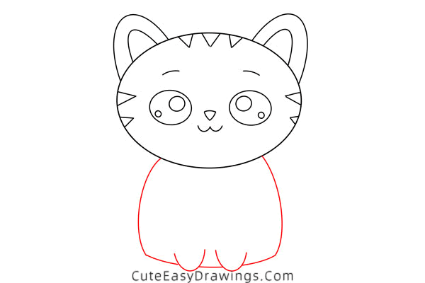 how to draw a cat - www.cuteeasydrawings.com