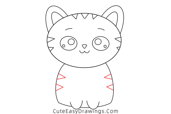 how to draw a cat - www.cuteeasydrawings.com