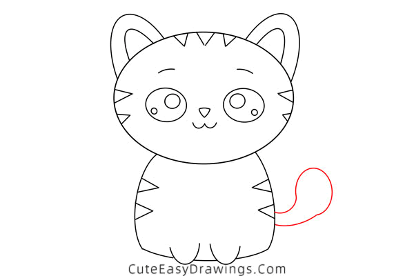 how to draw a cat - www.cuteeasydrawings.com