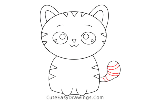 how to draw a cat - www.cuteeasydrawings.com