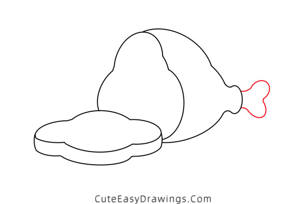 how to draw meat - www.cuteeasydrawings.com