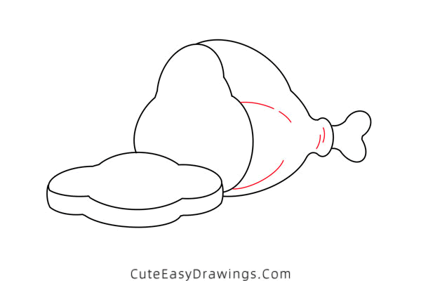 how to draw meat - www.cuteeasydrawings.com