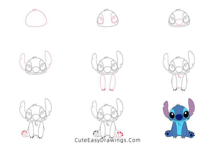 how to draw stitch easy - www.cuteeasydrawings.com