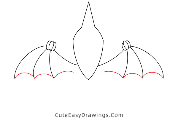 how to draw a pterosaur - www.cuteeasydrawings.com