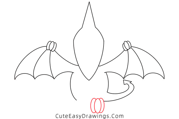 how to draw a pterosaur - www.cuteeasydrawings.com