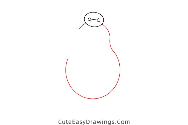 how to draw baymax - www.cuteeasydrawings.com