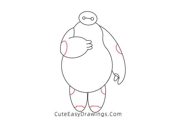 how to draw baymax - www.cuteeasydrawings.com