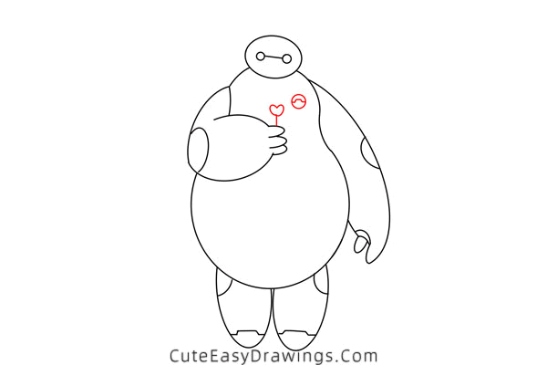 how to draw baymax - www.cuteeasydrawings.com