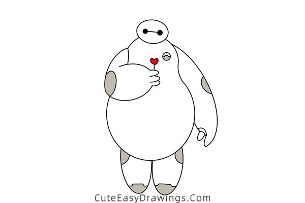 how to draw baymax - www.cuteeasydrawings.com