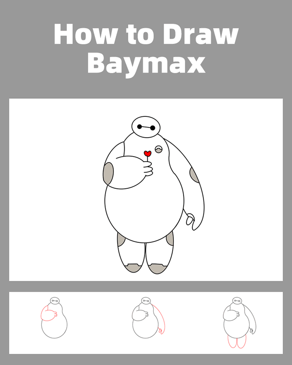 how to draw baymax - www.cuteeasydrawings.com