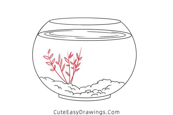 how to draw a fish tank - www.cuteeasydrawings.com