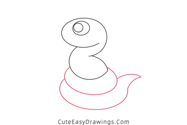 how to draw a snake - www.cuteeasydrawings.com